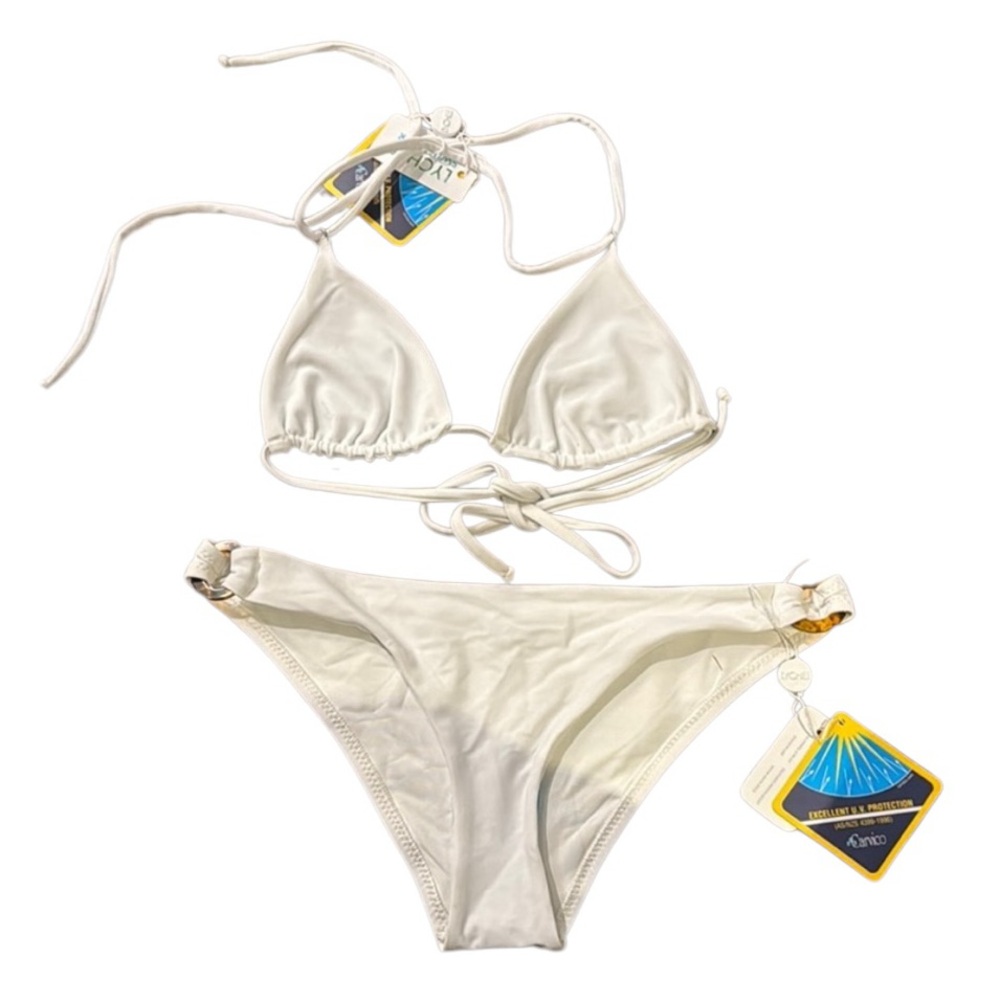 Lychee Swimwear White Bikini Set
